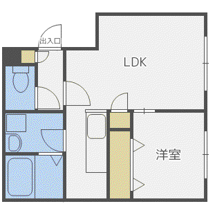 アステールN12(1LDK/3階)の間取り写真