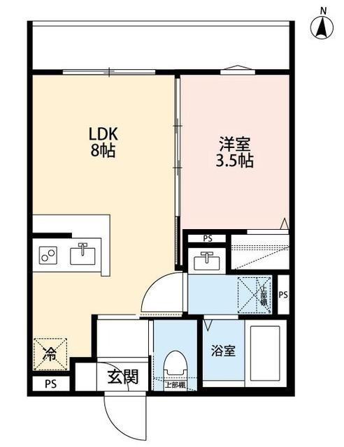 ブルージュ大田六郷(1LDK/1階)の間取り写真