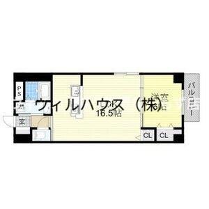 フリーディオ堺BLD(1LDK/4階)の間取り写真