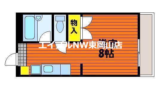 グランドパレス(1K/4階)の間取り写真