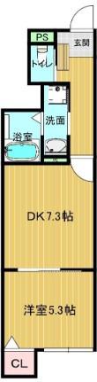 NATURAL PLAN(1DK/1階)の間取り写真
