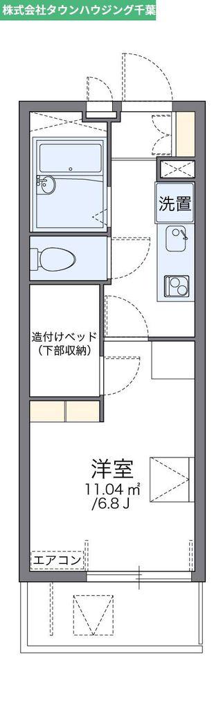 レオパレスフルリール(1K/1階)の間取り写真