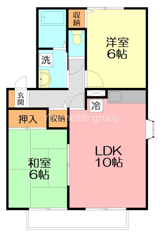 ペルージャ(2LDK/1階)の間取り写真