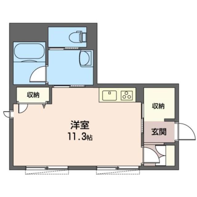 CASA KK SY II(ワンルーム/2階)の間取り写真