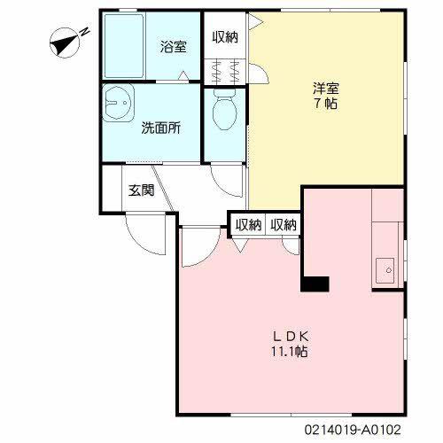 すみれ荘 (1LDK/1階)の間取り写真
