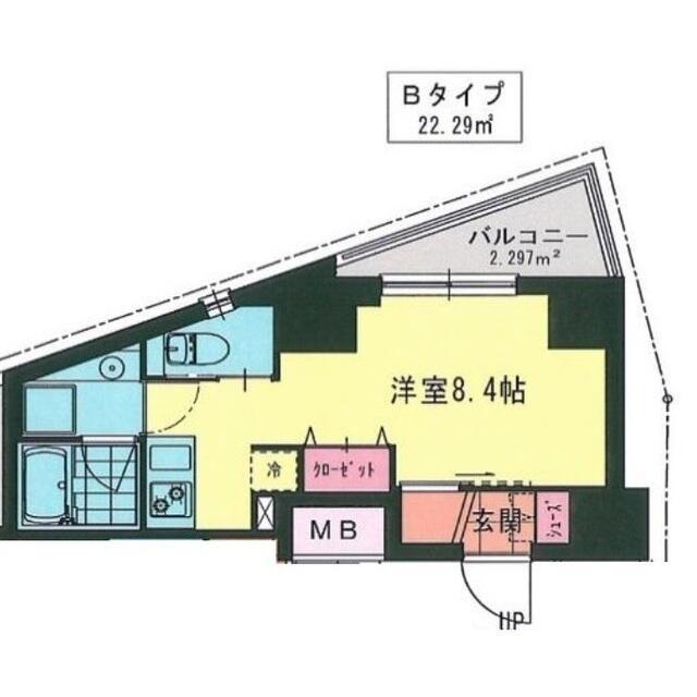 MY桜木町(ワンルーム/2階)の間取り写真