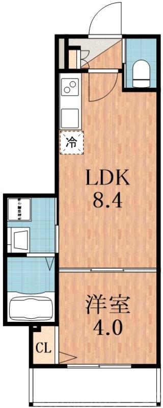 F ASECIA IASO(1LDK/3階)の間取り写真
