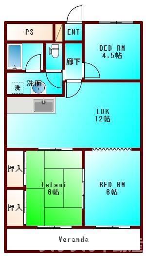 シティーコーポ倖(3LDK/2階)の間取り写真