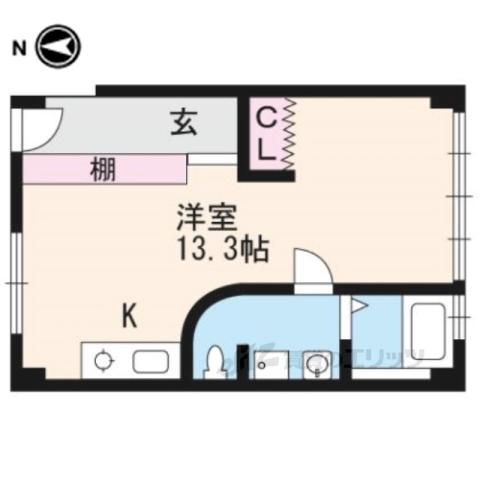 第二住田屋ビル(1K/2階)の間取り写真