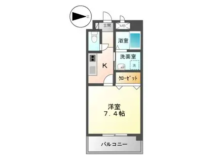 サンリットSJK(1K/3階)の間取り写真