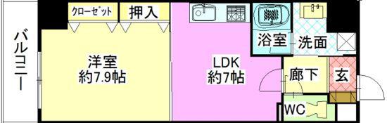 地下鉄桜通線 瑞穂区役所駅 徒歩3分 11階建 築11年(1LDK/3階)の間取り写真