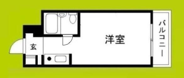 シャトー相川(ワンルーム/2階)の間取り写真