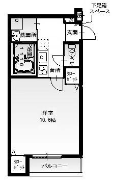 フジパレス西宮能登II番館(1K/2階)の間取り写真