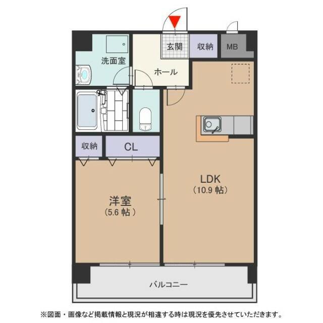 デュオ・ルミエール(1LDK/1階)の間取り写真