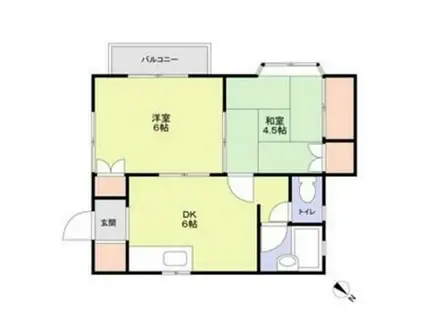 カーサカミニート(2DK/1階)の間取り写真