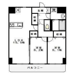 BELLA LUCEA(2LDK/8階)の間取り写真
