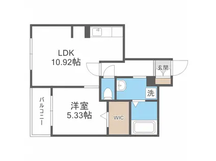 MAISON LETICIA(1LDK/1階)の間取り写真