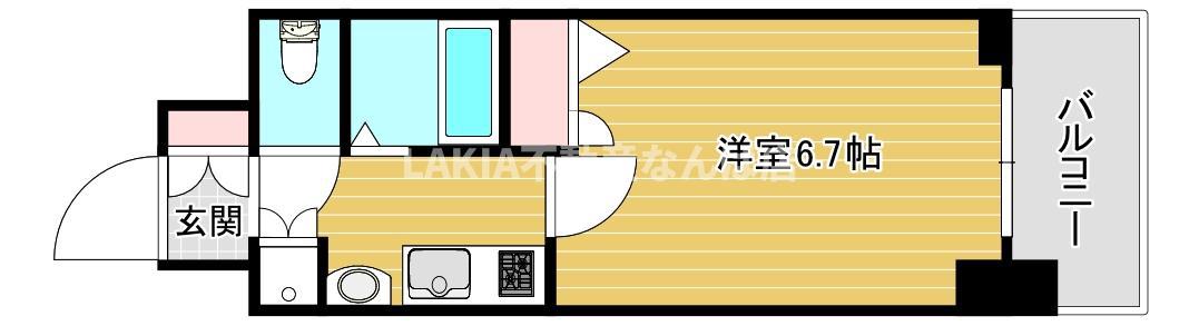 プレサンス心斎橋タイミックス(1K/10階)の間取り写真