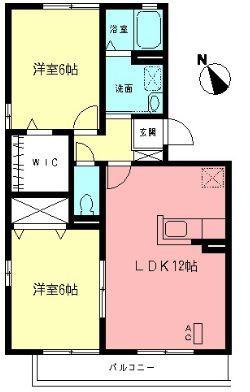 グランドソレーユ(2LDK/2階)の間取り写真