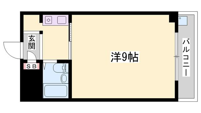 セントポーリア(1K/2階)の間取り写真
