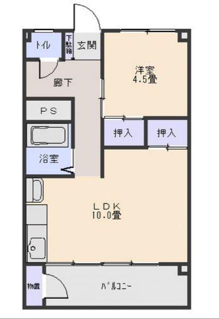 グリーンエキュート(1LDK/4階)の間取り写真