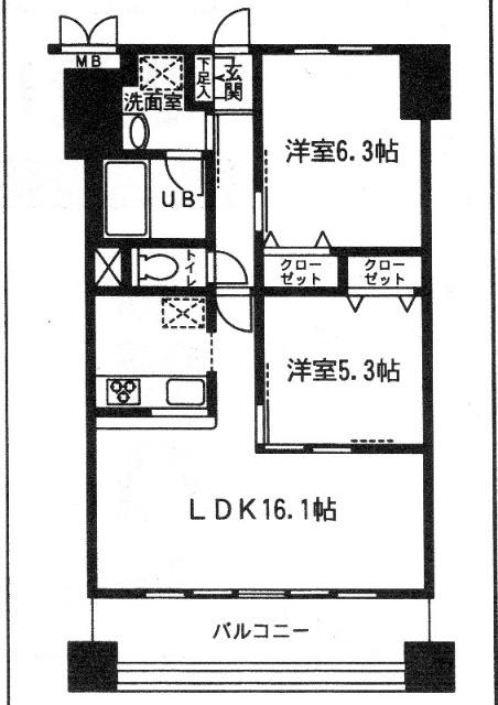 ロイヤルメドゥ北戸田(3LDK/4階)の間取り写真