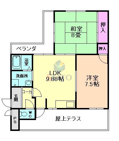 ヴィラ・センチュリー2号館(3LDK/3階)の間取り写真