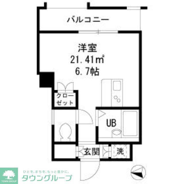 ダイヤモンドレジデンス新宿(ワンルーム/4階)の間取り写真