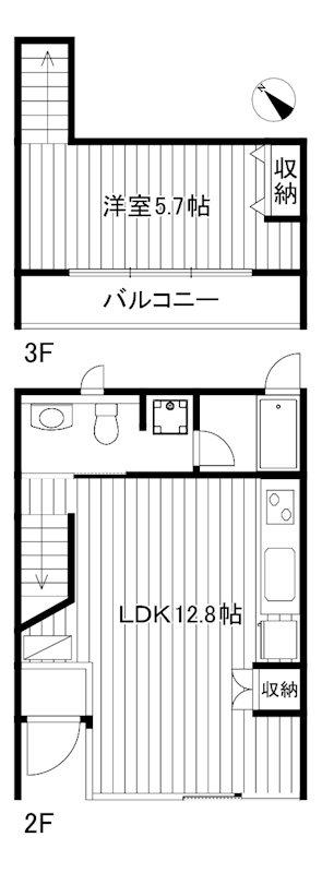 ルネッタ(1LDK/2階)の間取り写真