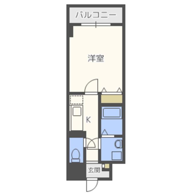 ヴィルヌ-ブ(1K/3階)の間取り写真