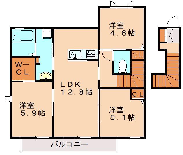 ファーストタワー(3LDK/2階)の間取り写真