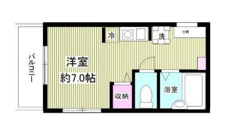 EMIXIA(ワンルーム/3階)の間取り写真