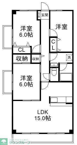 サエラ八千代台(3LDK/3階)の間取り写真