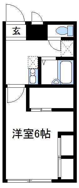 レオパレスソレイユII(1K/1階)の間取り写真
