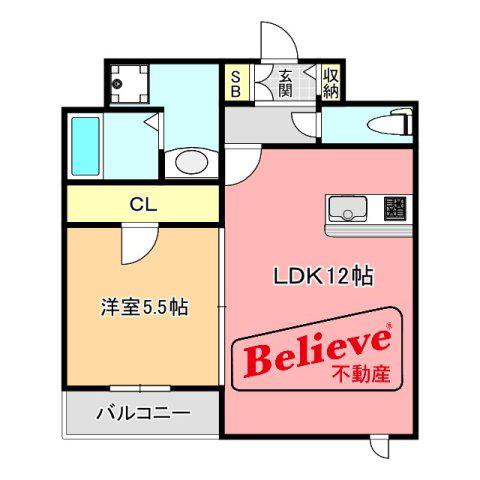 ALLEYII(1LDK/3階)の間取り写真