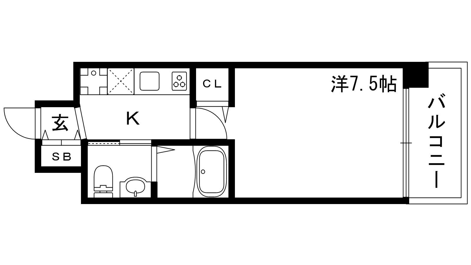 ER CITYS兵庫駅(1K/9階)の間取り写真