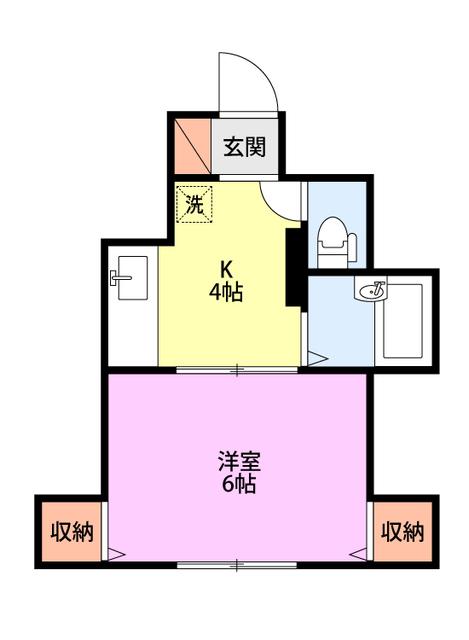 コーポKEN(1K/1階)の間取り写真