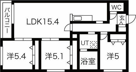 TA-RI-RU福住(3LDK/4階)の間取り写真
