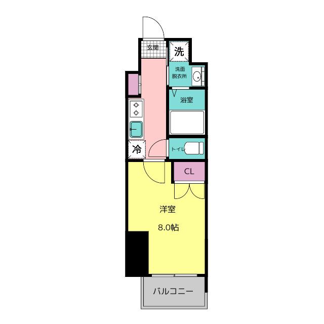 CLUB ORIENT NO.103 ST.DOWN TOWN HAK(1K/10階)の間取り写真