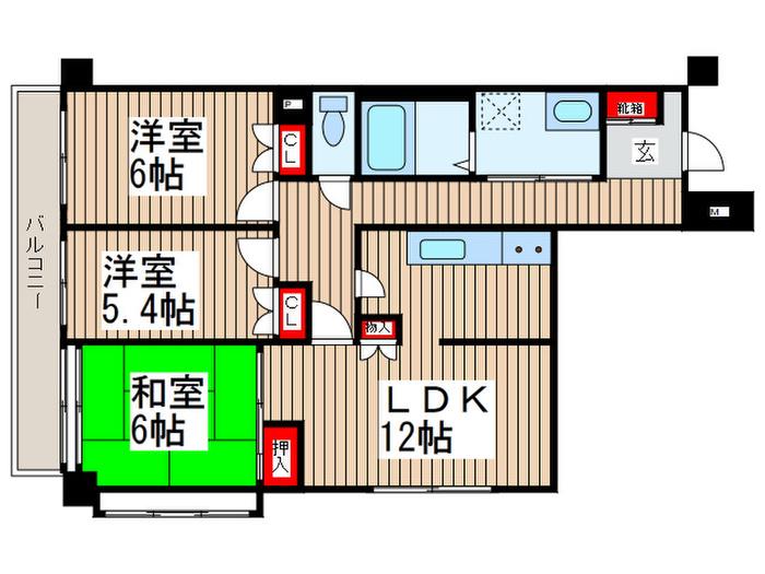 サントルヴィラージュ(3LDK/3階)の間取り写真