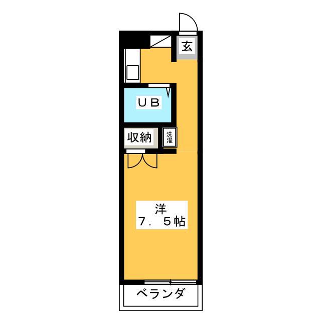 S・Tハイツ(ワンルーム/1階)の間取り写真