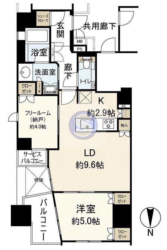 プレミスト京都 御池通(1SLDK/11階)の間取り写真