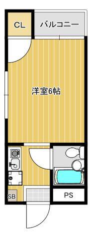 パレス江古田(ワンルーム/3階)の間取り写真
