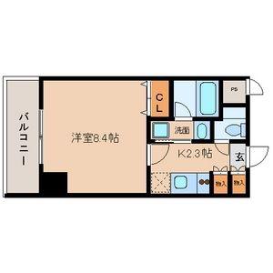 グランルージュ栄II(1K/2階)の間取り写真