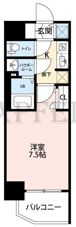 S-RESIDENCE大阪九条ノース(1K/4階)の間取り写真