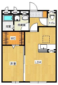 メゾン・アーブル(1LDK/2階)の間取り写真