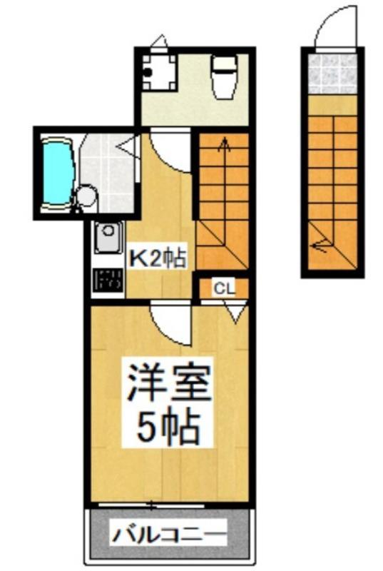 プレシャス西馬込(1K/2階)の間取り写真