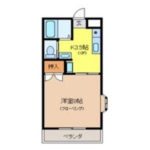 サンビレッジセキヤ(1K/1階)の間取り写真