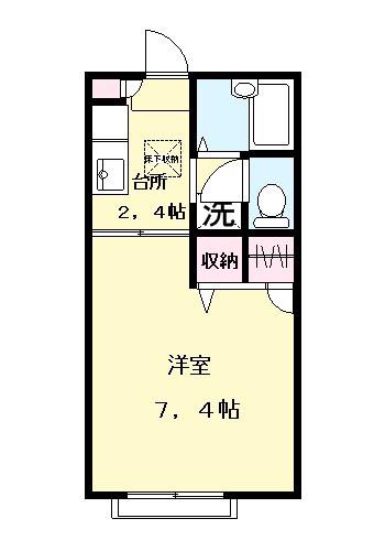 REST(1K/1階)の間取り写真