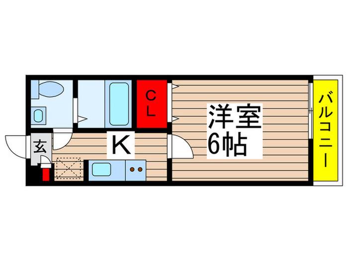 オークティアラ(1K/2階)の間取り写真